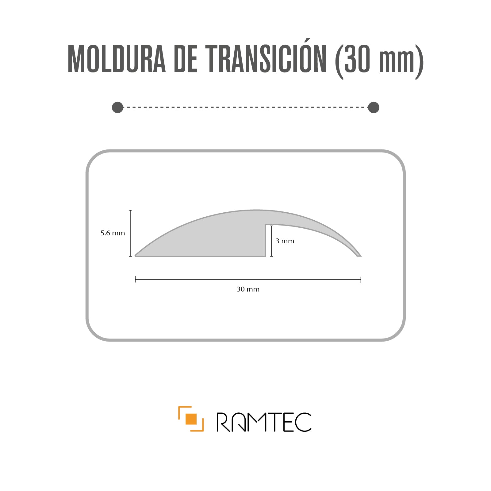 Moldura De transicion 30 mm