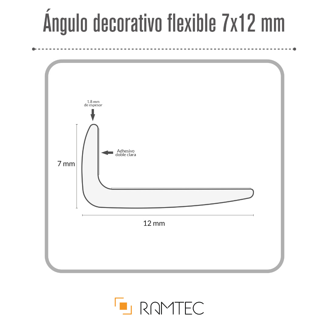 Ángulo Desigual 7x12 mm