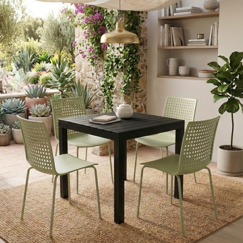 Silla Lanzarote Moderna Ligera Resistente (Pack de 4 Sillas)