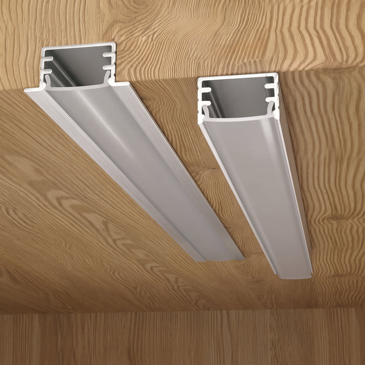 Canaleta de Aluminio para Tira LED de 14.5 mm (Con Ceja / Sin Ceja)