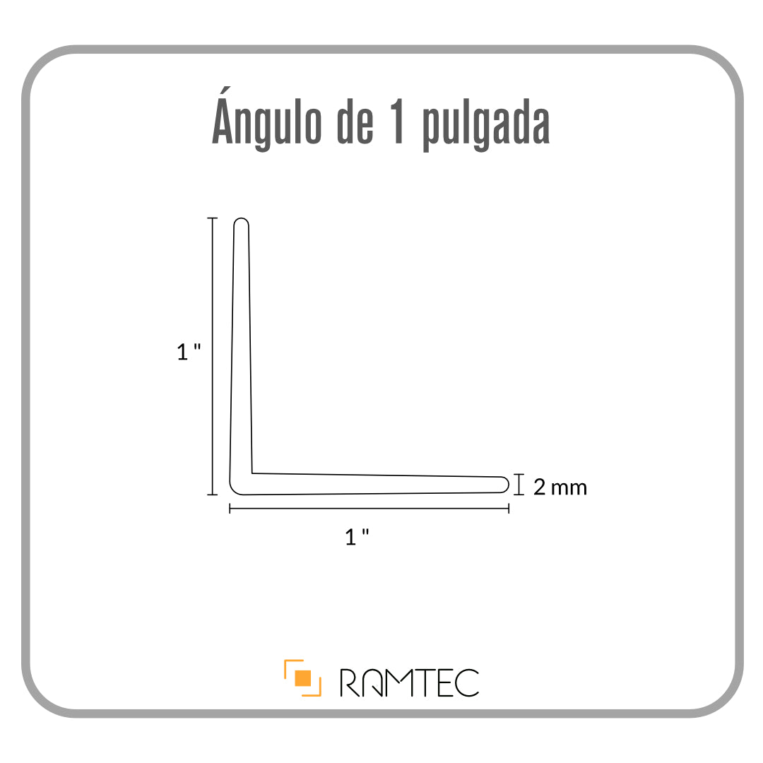 Angulo 1 Pulgadas Decorativo
