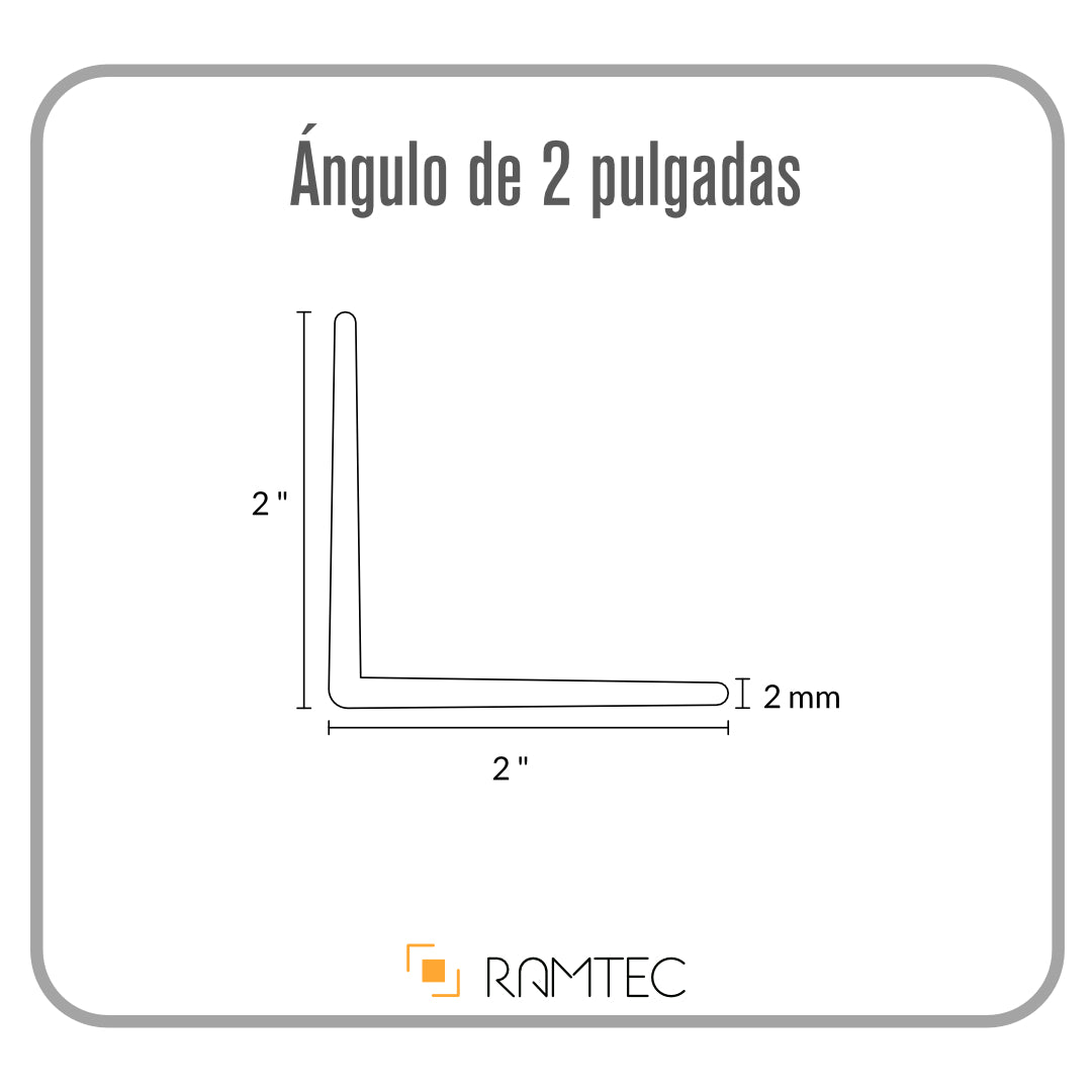 Angulo 2 Pulgadas 2 mm