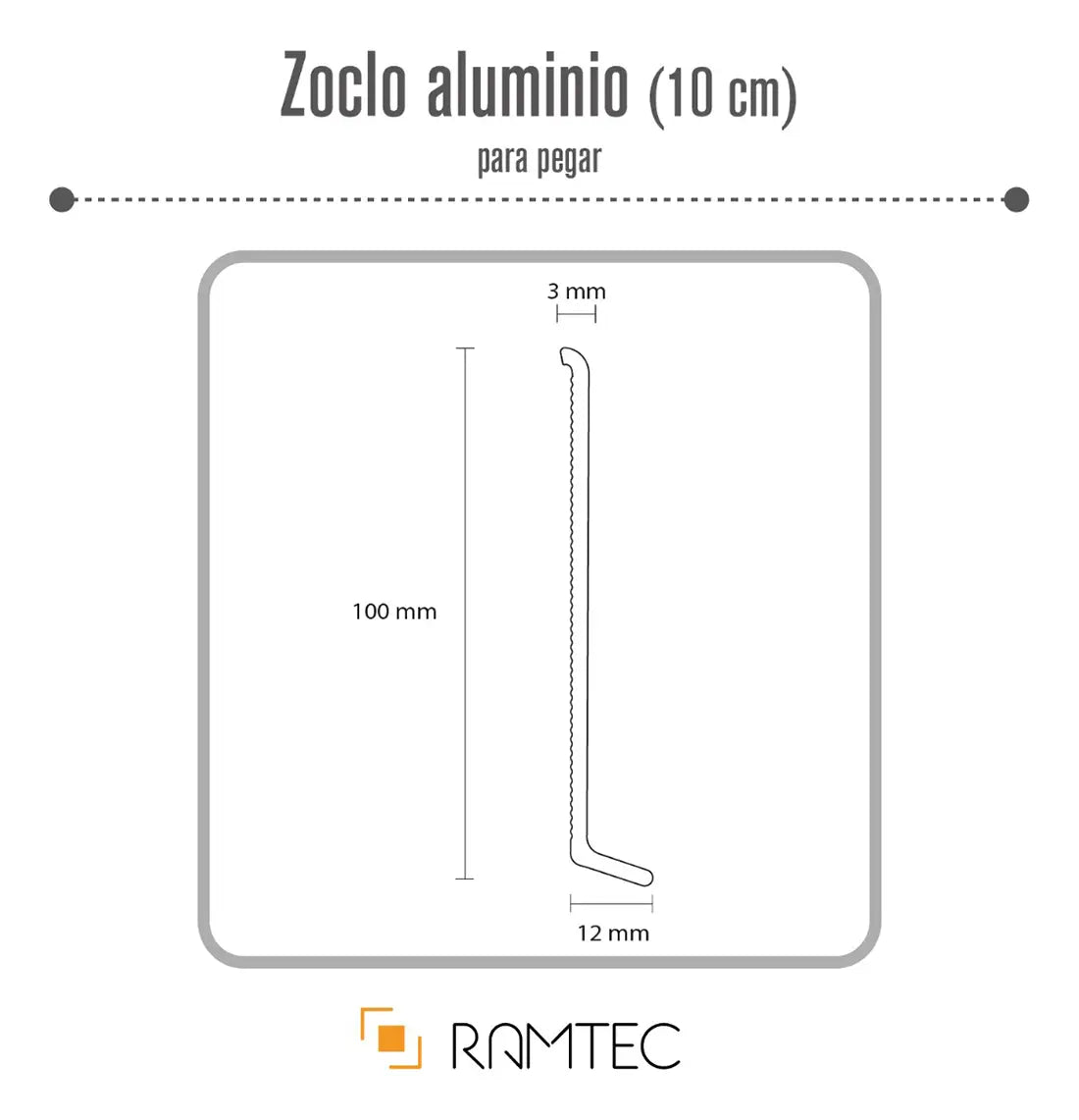 Zoclo Decorativo Pegado 10 cm
