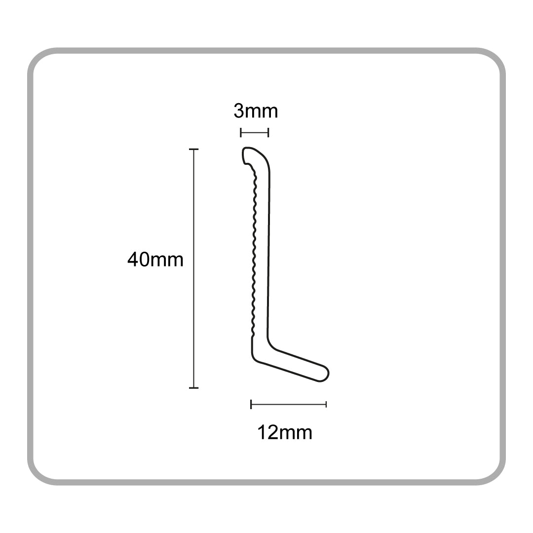 Zoclo Decorativo Pegado 4 cm