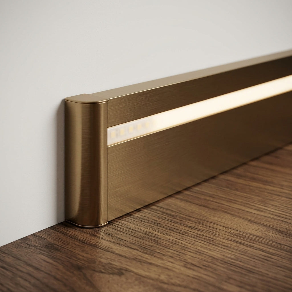 Zoclo Aluminio Luz Led Directa Aluminio