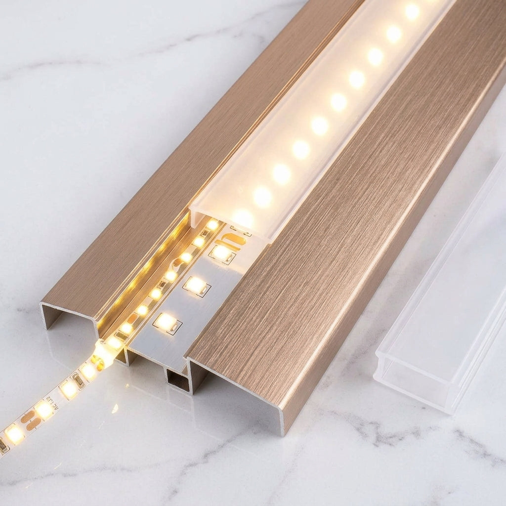 Zoclo Aluminio Luz Led Directa Aluminio