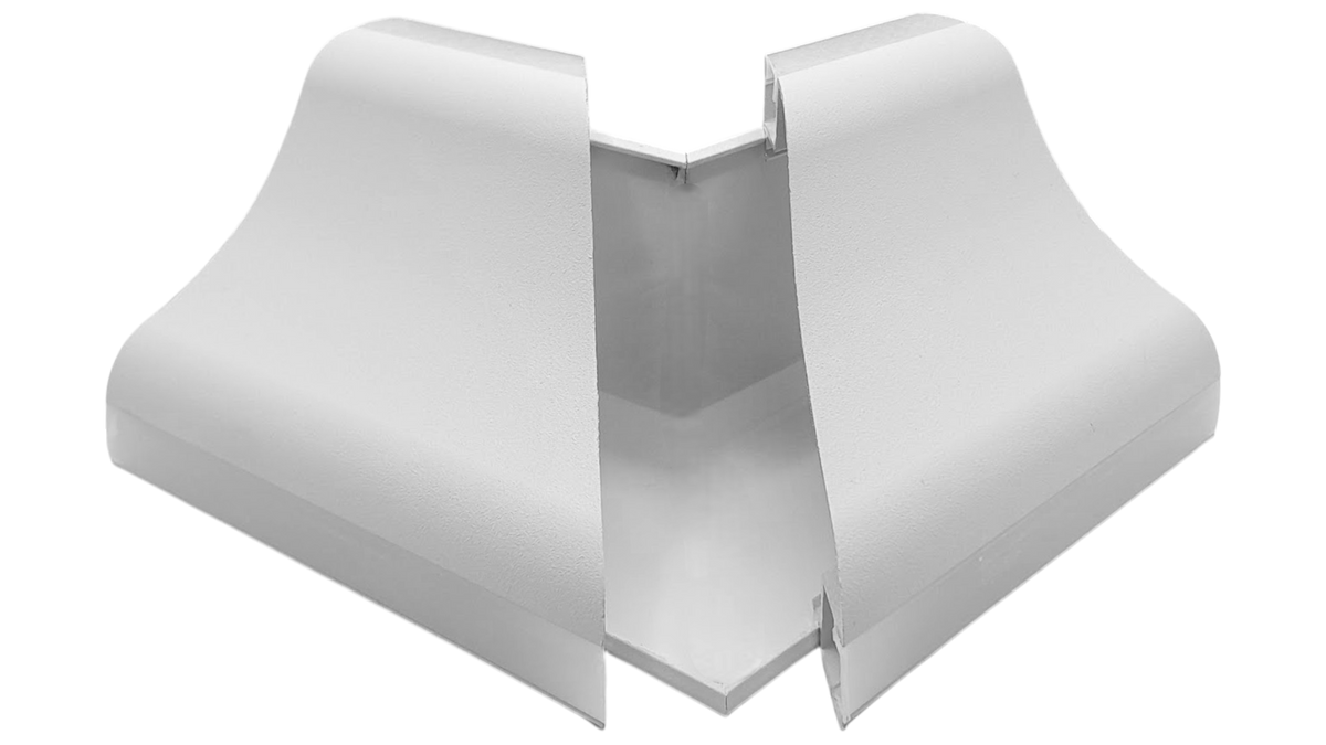Esquinero Conector Para Zoclo Luz led Doble Iluminar Techo