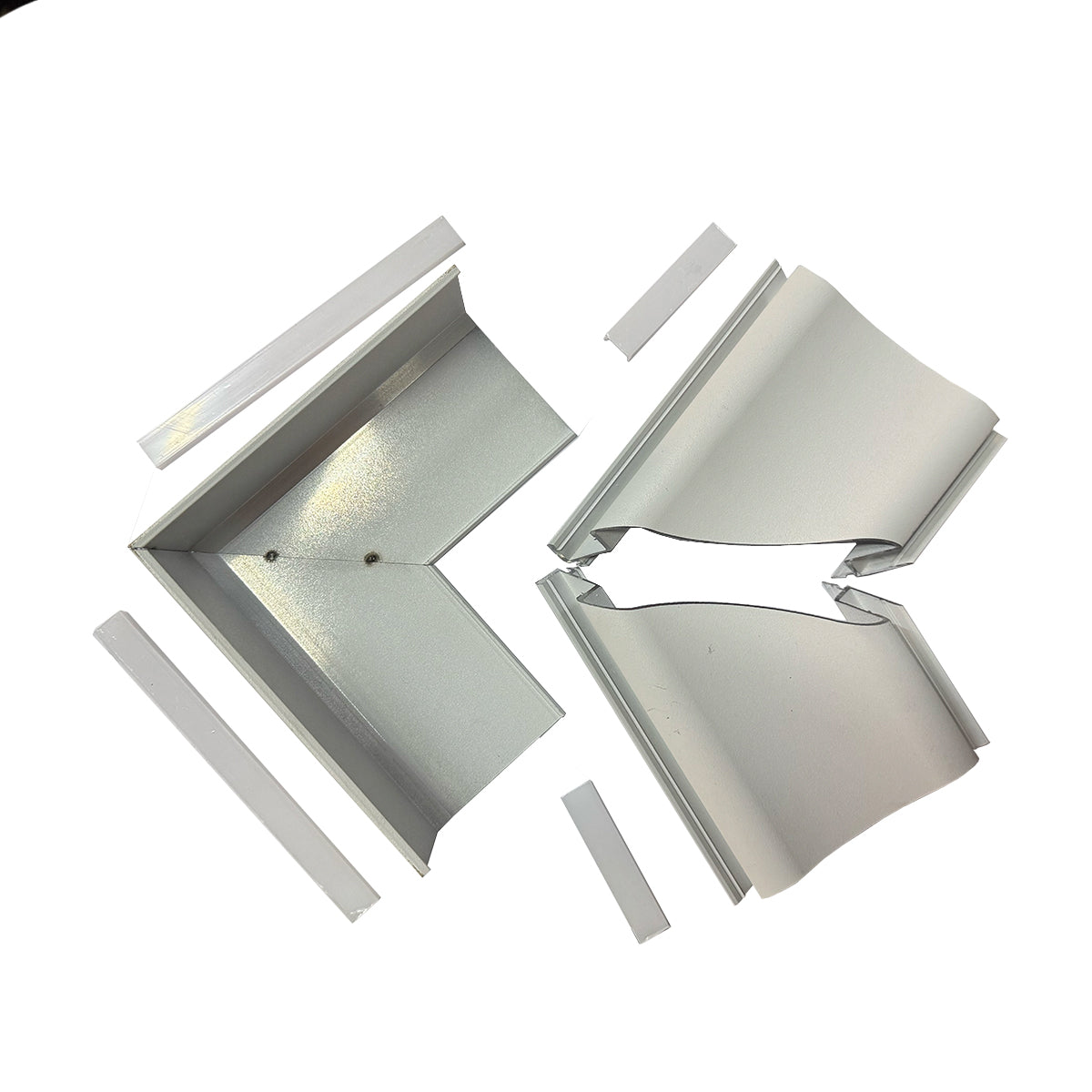 Esquinero Conector Para Zoclo Luz led Doble Iluminar Techo
