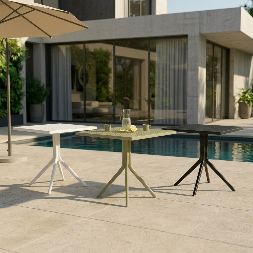 Mesa Palma Cuadrada Moderna Minimalista Resistente Exterior