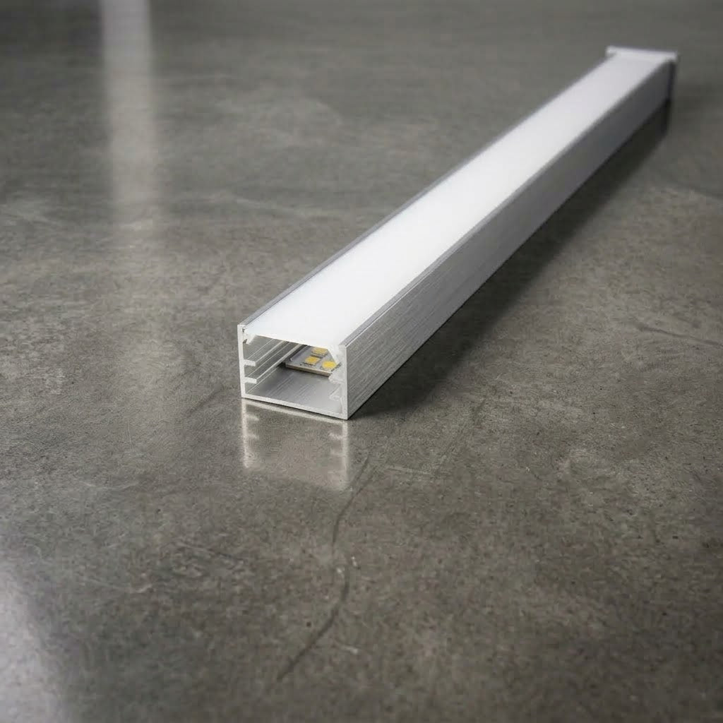 Canaleta de Aluminio para Tira LED de 14.5 mm (Con Ceja / Sin Ceja)