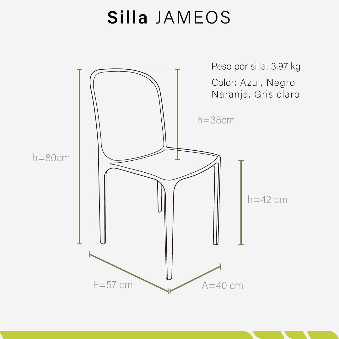 Silla Jameos Moderna Minimalista Resistente Exterior