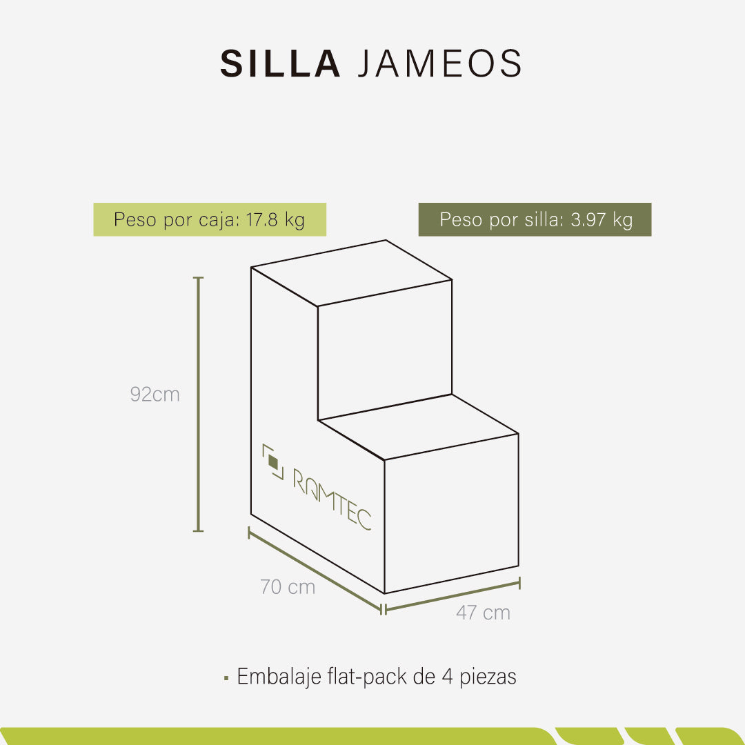 Silla Jameos Moderna Minimalista Resistente Exterior