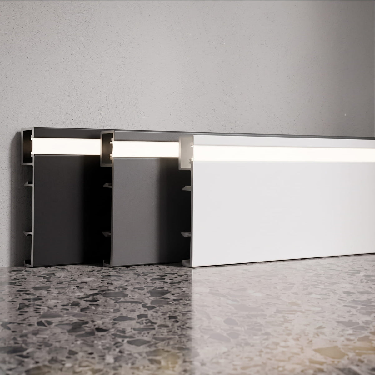 Zoclo Aluminio Luz Led Directa Aluminio