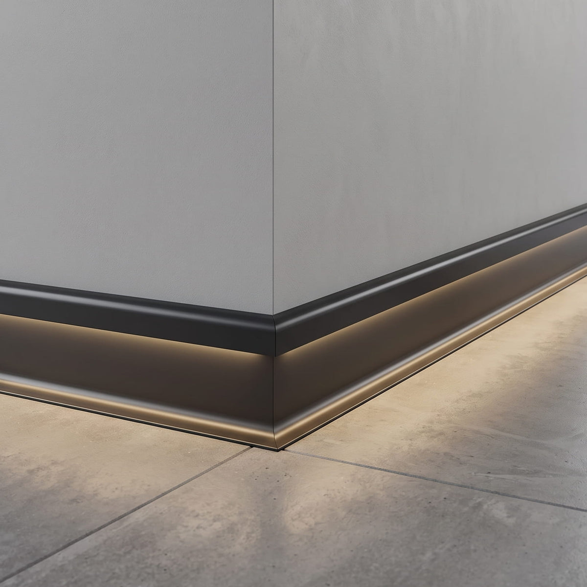 Zoclo Aluminio Para Luz led Indirecta Atornillado