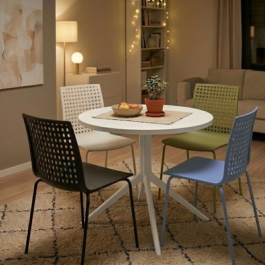 Silla Lanzarote Moderna Ligera Resistente (Pack de 4 Sillas)